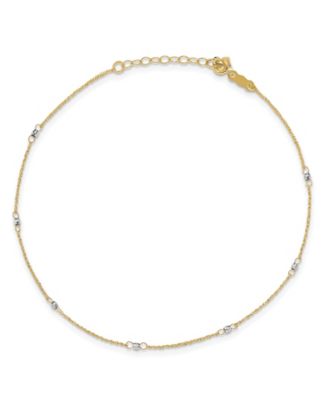 Macy's - Ropa Anklet in 14k Yellow and White Gold