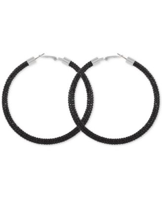 GUESS - Pav&eacute; Hoop Earrings