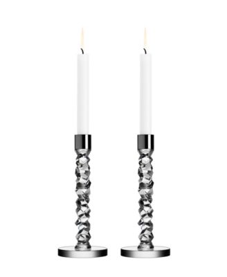 Orrefors - Carat Small Candlestick Pair