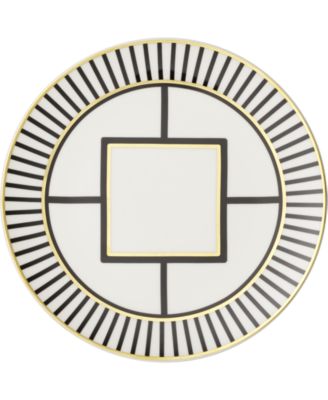 Metro Chic Salad Plate Stripe Rim image