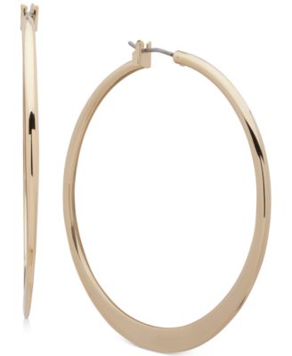 Lauren Ralph Lauren - Gold-Tone Medium Thin Hoop Earrings, 2"
