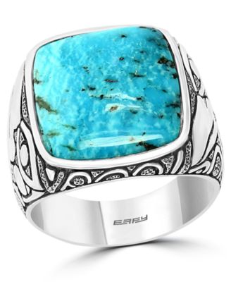 EFFY Collection - Men's Turquoise Eagle Ring in Sterling Silver