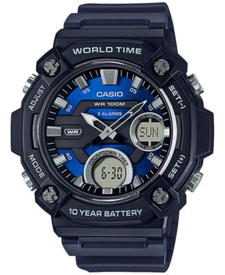 Casio - Men's Analog Digital Black Resin Strap Watch 48mm