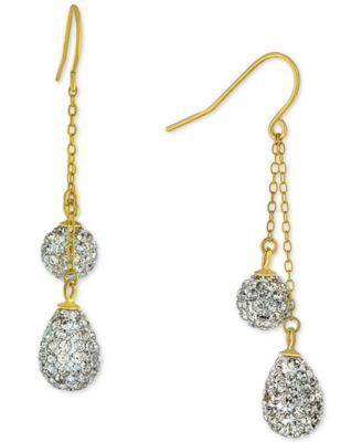 Giani Bernini - Crystal Double Chain Drop Earrings