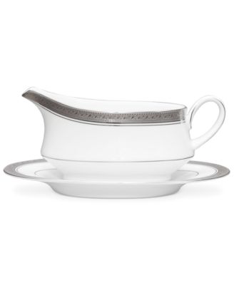 Dinnerware, Crestwood Platinum Gravy Boat with Stand image