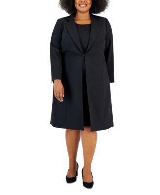 Le Suit - Plus Size Topper Jacket & Sheath Dress Suit