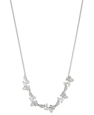 Eliot Danori - Silver-Tone Crystal Frontal Necklace, 16" + 2" extender, Created for Macy's