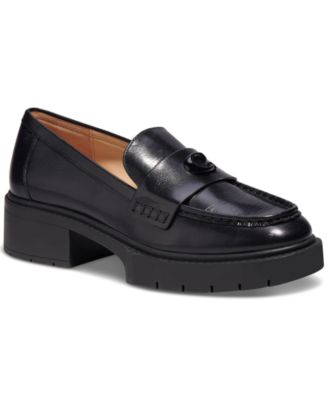 COACH - Women's Leah Platform Lug-Sole Block-Heel Loafers