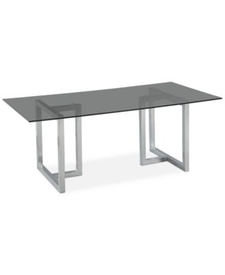 Furniture - Emila 78" Rectangle Glass Mix and Match Dining Table