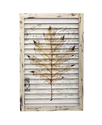 Nearly Natural - Maple Leaf Window Shutter Wall Decor