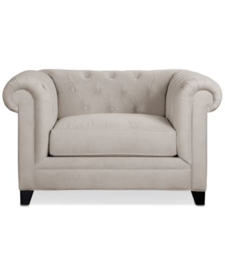 CLOSEOUT! Kallison 52" Fabric Arm Chair, Created for Macy's image