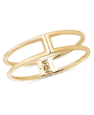 On 34th - Gold-Tone Double-Row Bangle Bracelet