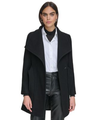 Calvin Klein - Asymmetrical Belted Wrap Coat