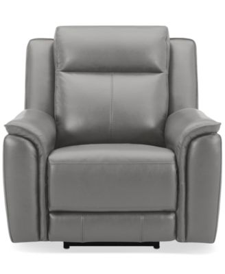 Furniture - Addyson 41" Leather Zero Gravity Recliner with Power Headrest