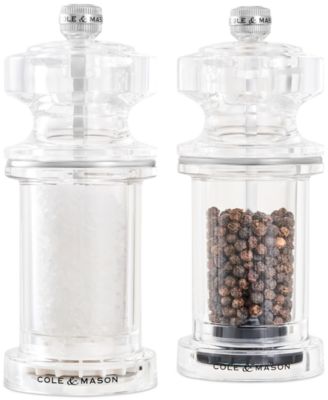 Cole & Mason - Acrylic 5.5" Salt & Pepper Mill Gift Set
