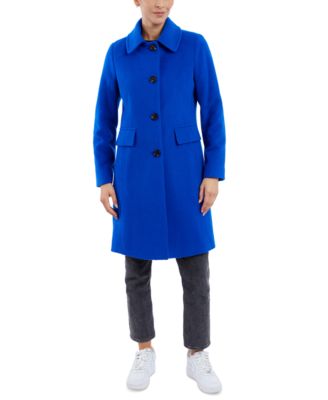 Anne Klein - Women's Collared Button-Front Walker Coat