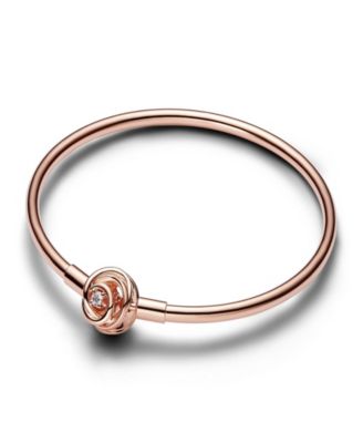 Moments Rose Gold Encircled Clasp Bangle image