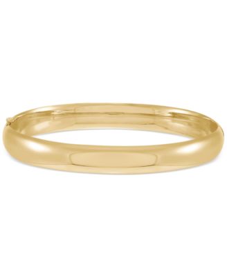Polished Hinged 8mm Bangle Bracelet in 10k Gold image