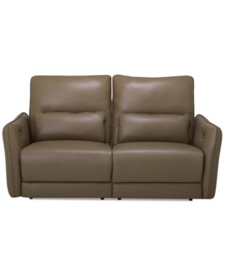 CLOSEOUT! Jekyns Leather Power Sofa, Created for Macy's image