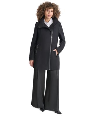 DKNY - Women's Asymmetric Zipper Coat