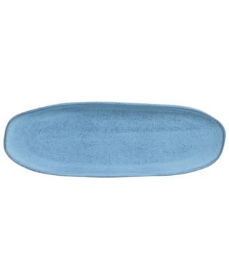 14.17" Stoneware Large Shallow Oval Platters, Set of 4 image