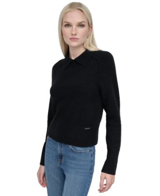 DKNY Jeans - Petite Pullover Polo Sweater