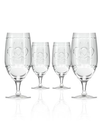 Fleur De Lis Iced Tea Glass 16oz - Set of 4 Glasses image