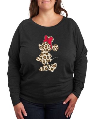 Hybrid Apparel - Plus Size Disney Minnie Mouse Leopard Graphic Pullover Top