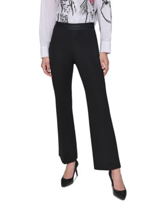KARL LAGERFELD PARIS - Women's Solid Color Boot-Cut Pants