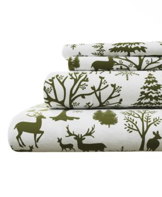 Lodge Print Ultra-Soft Turkish Cotton Flannel Sheet Set image