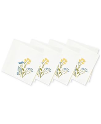 Wildflowers Border Embroidered 19" x 19" Napkin, Set of 4 image