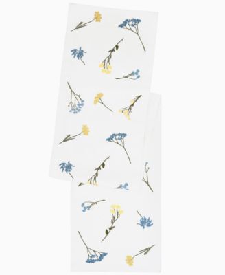 Wildflowers All-Over Embroidered Runner, 14" x 90" image