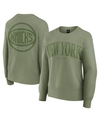 Fanatics - Women's Olive New York Knicks Elements Flow Pullover Sweatshirt