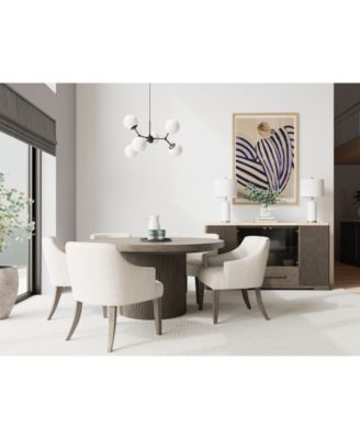 Macy's - Frandlyn 6pc Dining Set (Round Dining Table + 5 Host Chairs)