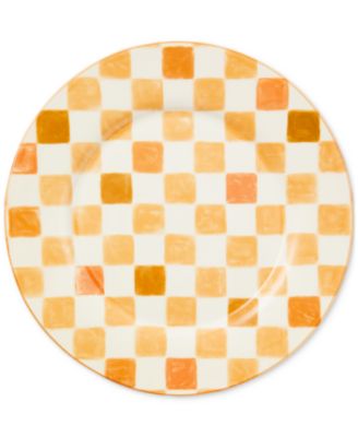 MacKenzie-Childs - Honey Check Stoneware Round Platter