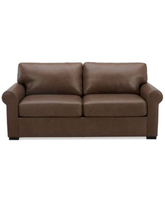 Furniture - Radley 74" Leather Roll Arm Apartment Sofa