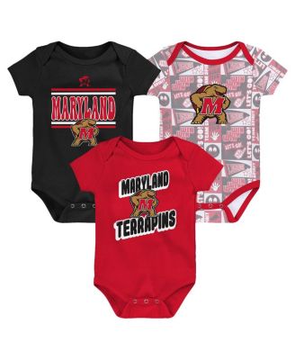 Outerstuff - Newborn Red Maryland Terrapins Sunday Comics Bodysuit 3-pack