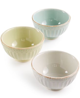 French Perle Groove Assorted Mini Bowls, Set of 3 image