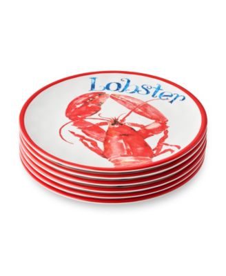 Beach House Lobster Melamine Salad Plates, Set of 6 image