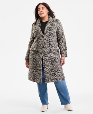 BCBGMAXAZRIA - Plus Size Single-Breasted Coat