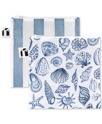 Bumkins - Shells Large Snack Bags, 2 Pack