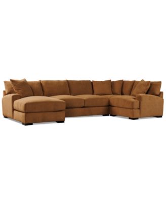 CLOSEOUT! Rhyder 4-Pc. Fabric Chaise Sectional, Exclusively at Macy's image
