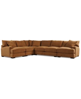 CLOSEOUT! Rhyder 143" 5-Pc. Fabric L Sectional, Exclusively at Macy's image