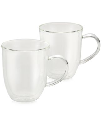 Bonjour - 2-Pc. Glass Latte Cup Set