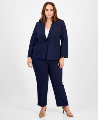Le Suit - Women's Notch-Collar One-Button Pantsuit