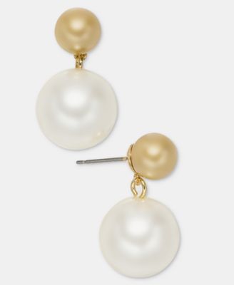 Charter Club - Bead & Imitation Pearl Drop Earrings