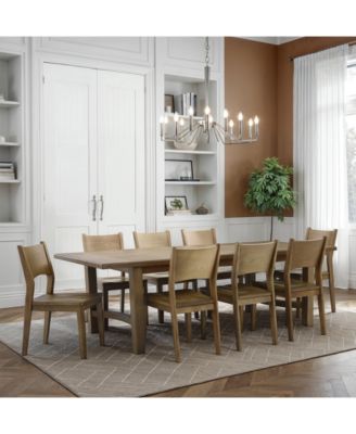 Furniture - Nordic 9-Pc Dining Set (Table + 8 Side Chairs)