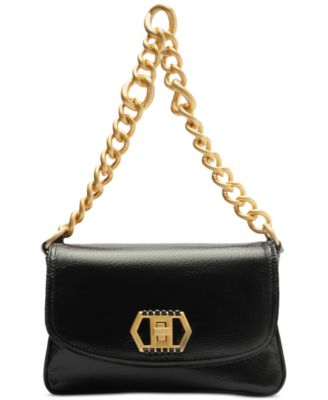 Arezzo - Small Leather Chain Handle Crossbody Bag