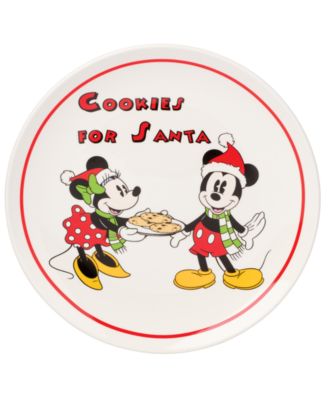 Disney Holiday Mickey Mouse Cookies for Santa Plate image