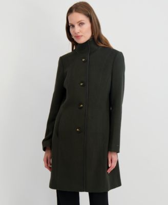Tahari - Women's Stand-Collar Button-Front Coat